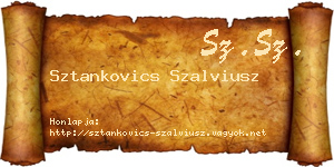Sztankovics Szalviusz névjegykártya